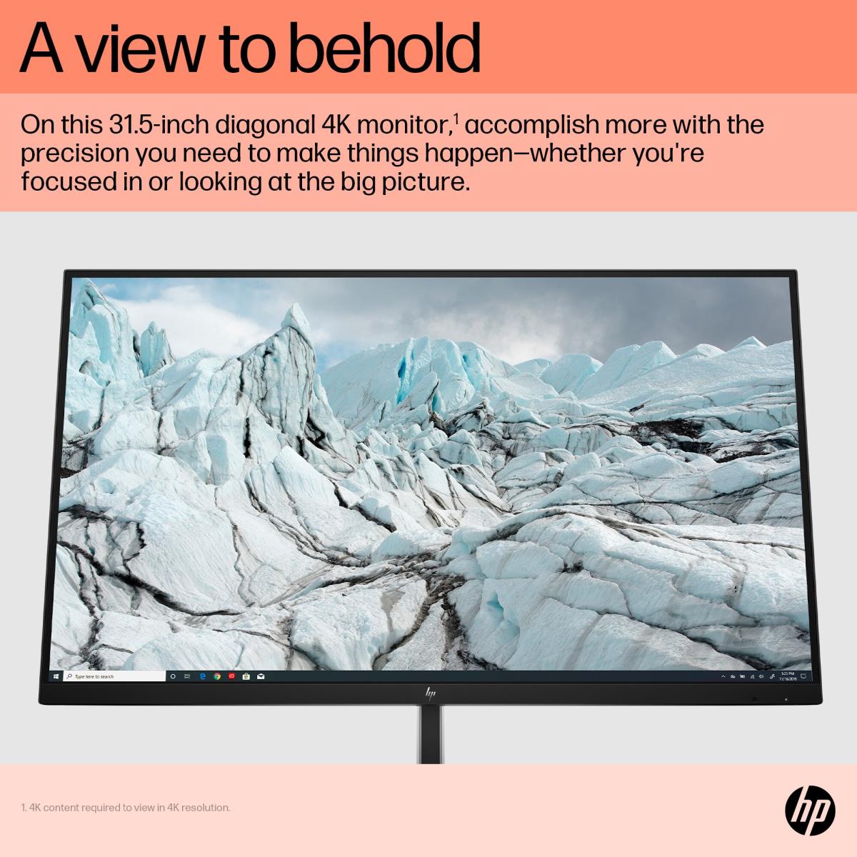 HP E32K G5 USB - C 4K MONITOR U.S., ENGLISH LOCALIZATION, LED Backlight