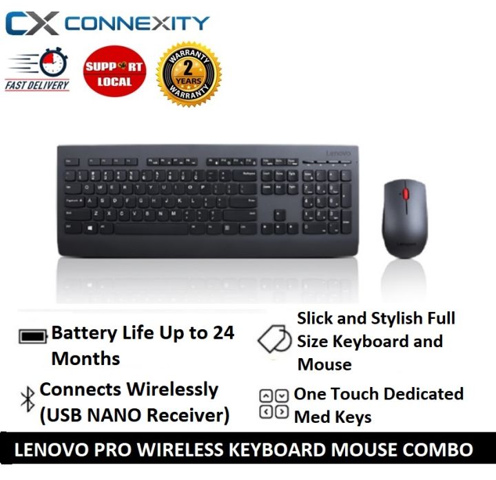 Lenovo Professional Wireless Combo Keyboard & Mouse (Latin American Spanish 171)
