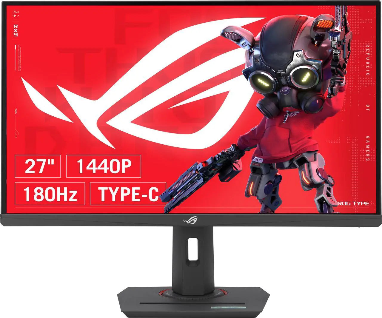ASUS ROG STRIX 27Inch QHD HDR400 USB - 2560X1440, 180HZ, 1MS, FAST IPS, 133% SRGB, EXTREME LOW MOTION BLUR SYNC, G