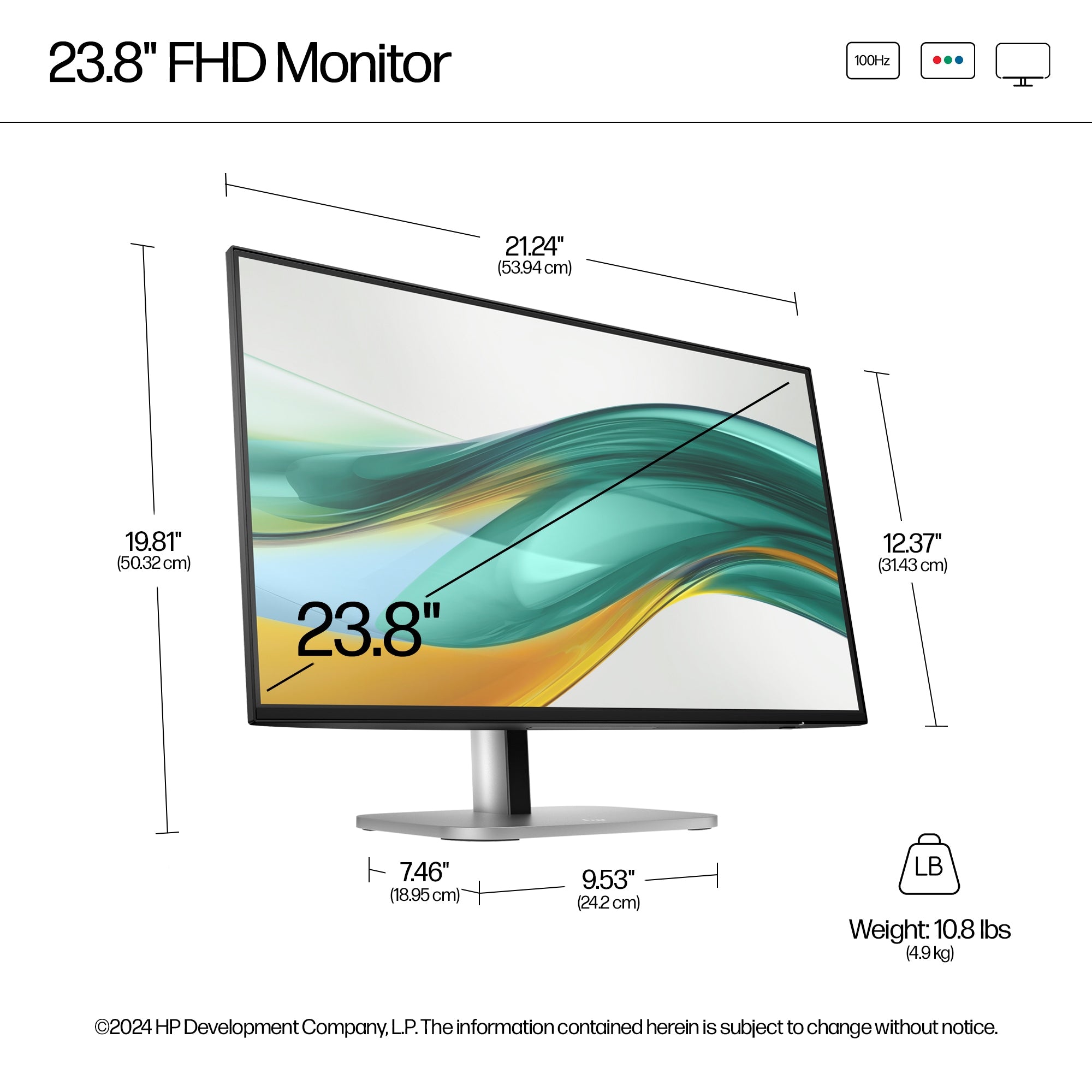 HP Series 5 Pro 23.8 inch FHD Monitor - 23.8Inch