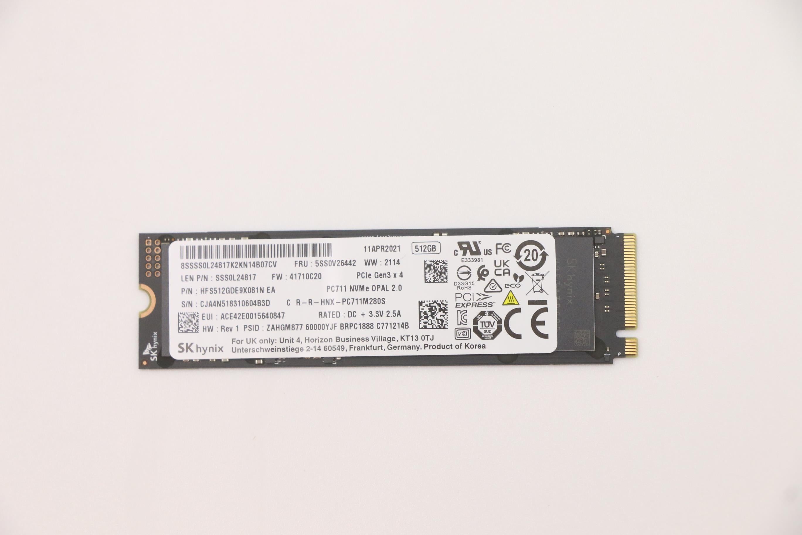 Lenovo 512GB PCIe NVMe M.2 SSD