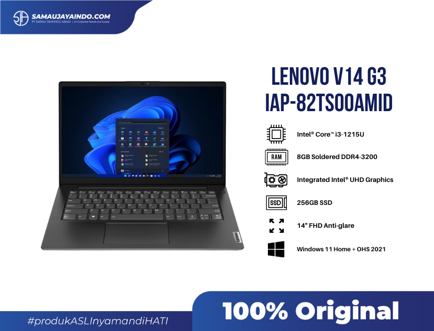 Lenovo V14 G3 IAP - Intel® Core™ i3-1215U (E-cores up to 3.30GHz