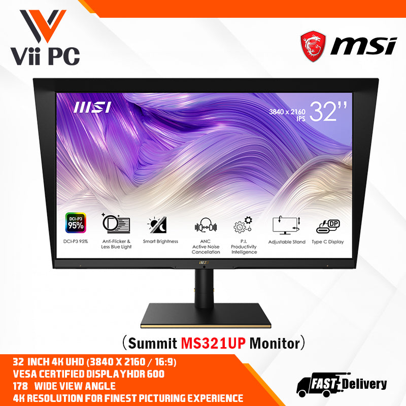 MON 32IN IPS PANEL SPACE BLK W/ GLD TRIM