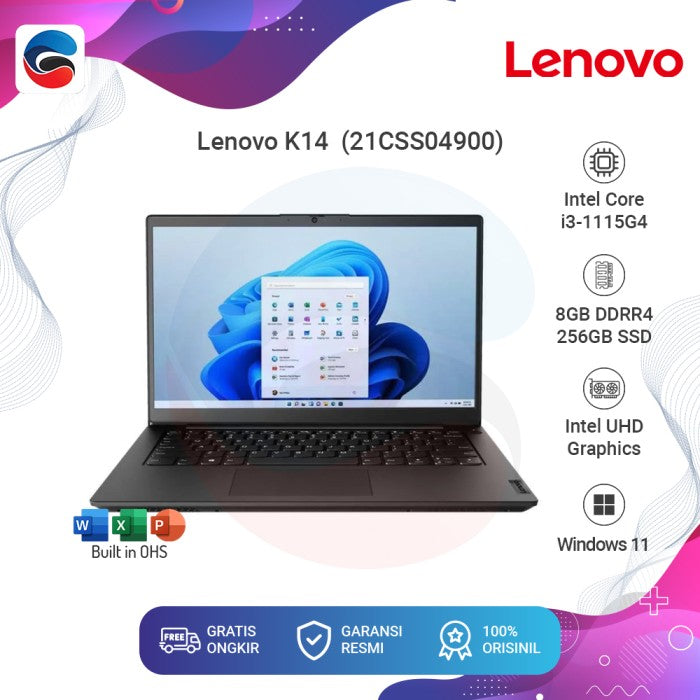 Lenovo K14 G2 - Intel® Core™ i3-1315U (E-cores up to 3.30GHz
