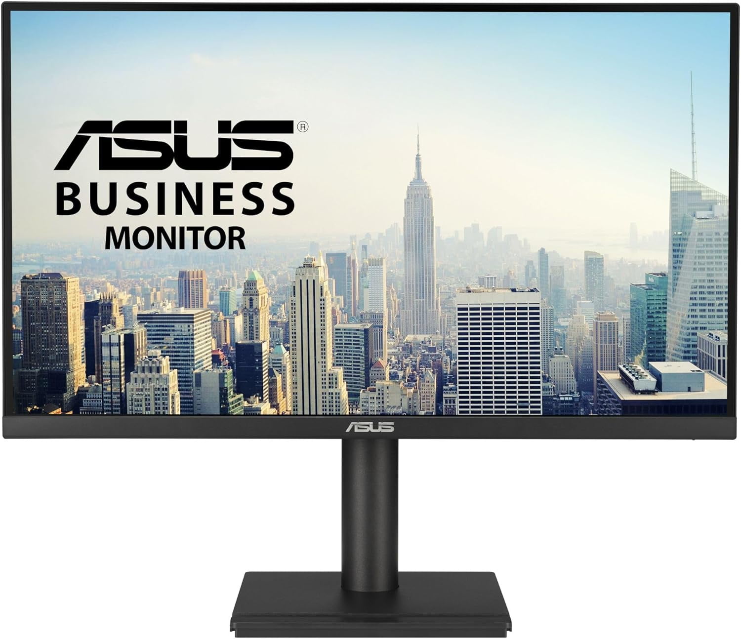 ASUS 27Inch 4K Business Monitor (VA27UCPS) - UHD (3840 x 2160), IPS, 99% sRGB, HDR, 10, USB, C PD65W, USB Hub, Speakers, Eye Care, Ergonomic, VESA Wall Mountable, Green Sustainability, 3 yr warranty