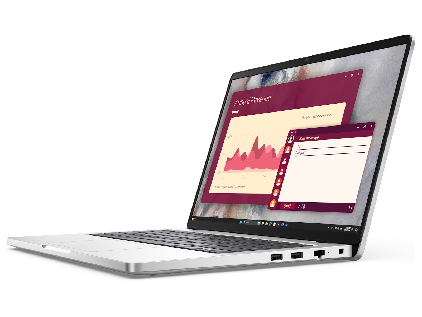 SPL Dell Pro 14 PC14250 CORE_i7_150U 16 GB: 1 x 16 GB, DDR5, 512 GB SSD 14IN, Non - Touch, FHD+, 300 nit, 45% NTSC, Anti, Glare, FHD+IR Cam, IRCamera Integrated 3, cell, 55 Wh, 65W AC adapter, USB Type