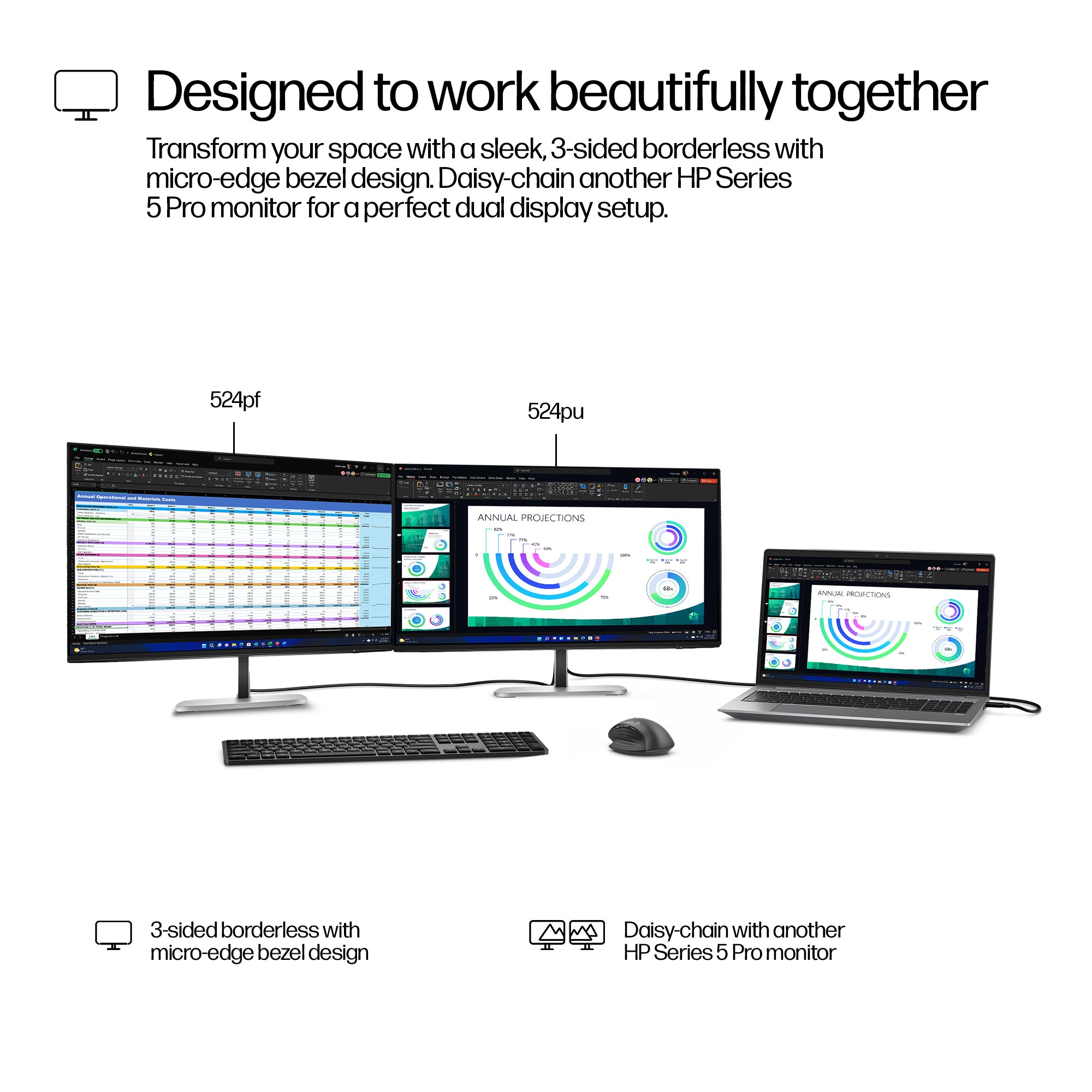 HP Series 5 Pro 23.8 inch FHD Monitor - 23.8Inch