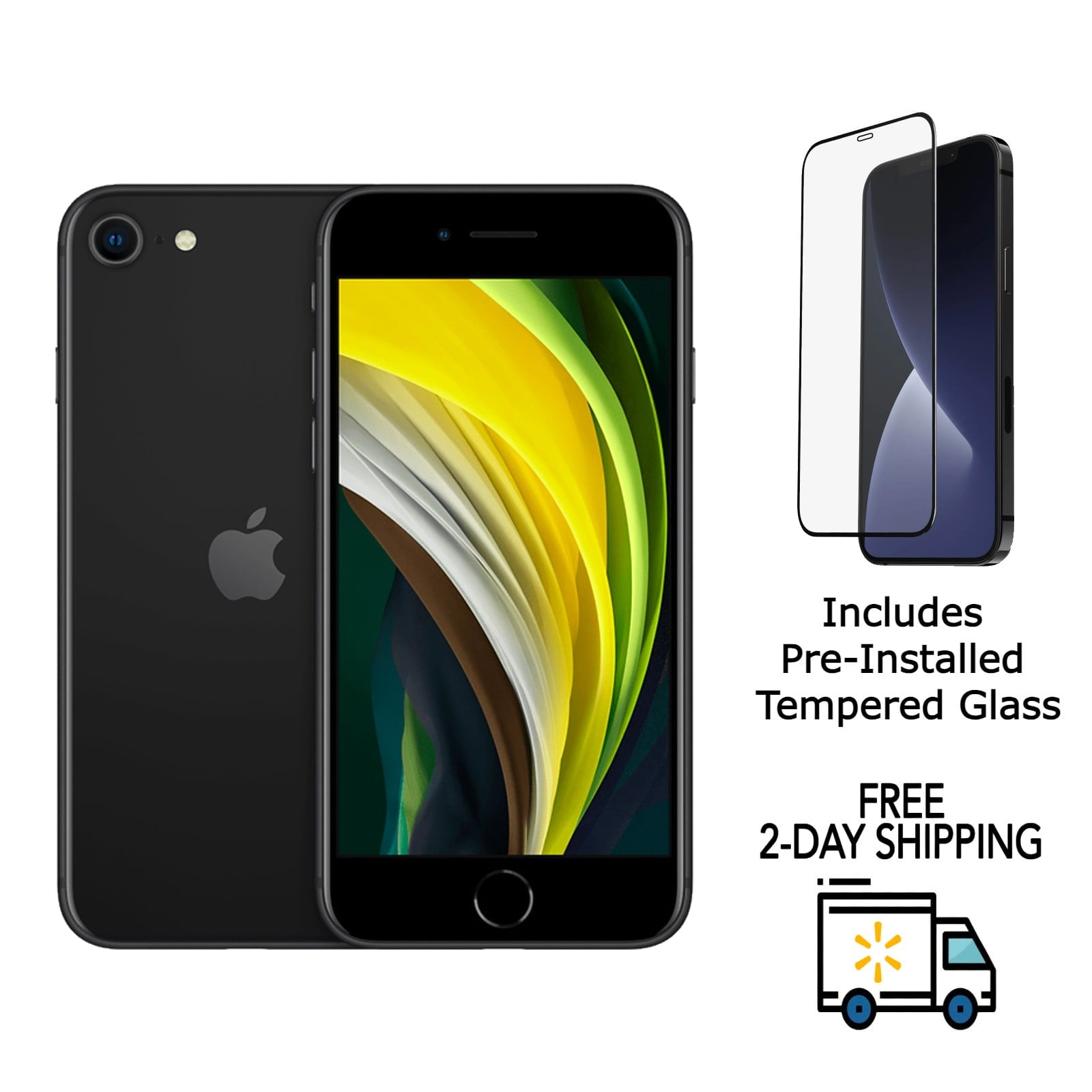 Certified Renewed Grade C (Acceptable) Apple iPhone SE (2nd Gen) (A2275) 64GB 4.7 - inch (2020) Black, Unlocked, 90day Computerland Warranty Refurb