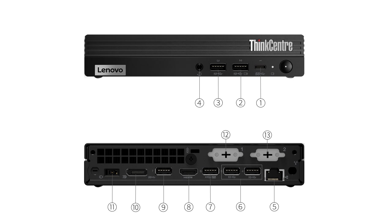 ThinkCentre M70q Gen 5 - Intel® Core™ i5-14400T (E-cores up to 3.20GHz
