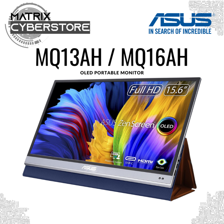 ZENSCREEN OLED MQ13AH PORTABLE MONITOR SMART CASE SLEEVE 1920X1080 60HZ 13.3Inch OLED MINI HDMI 2 USBC GREY