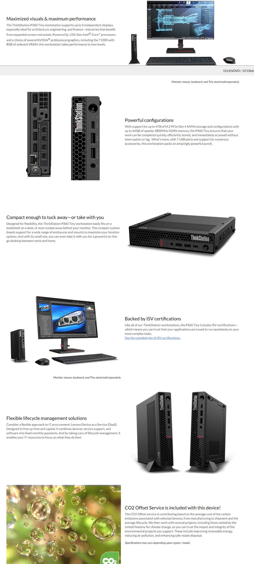 ThinkStation P360 Tiny - 360", 32GB, 1TB SSD