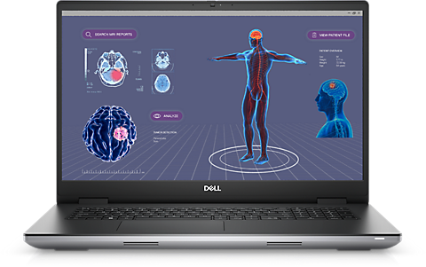 Dell Mobile Precision Workstation 7780 BTX - 13950HX vPro (36 MB cache 24 cores 32 threads up to 5.5 GHz 55 W), 64GB 1x64GB 5200MT/s CAMM non, 1 TB M.2 2280 Gen 4 PCIe NVMe SSD