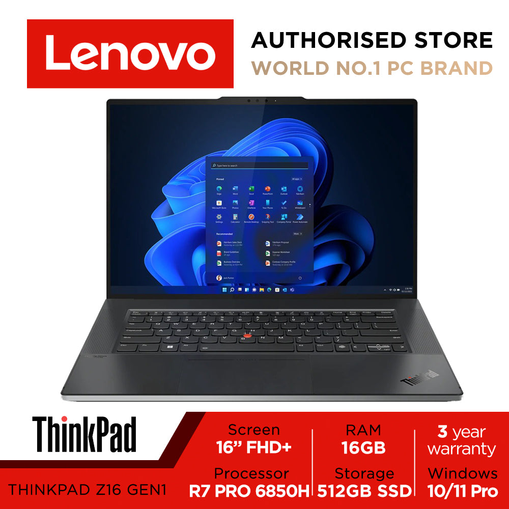 ThinkPad P16 G1 - 16", 16GB, 512GB SSD