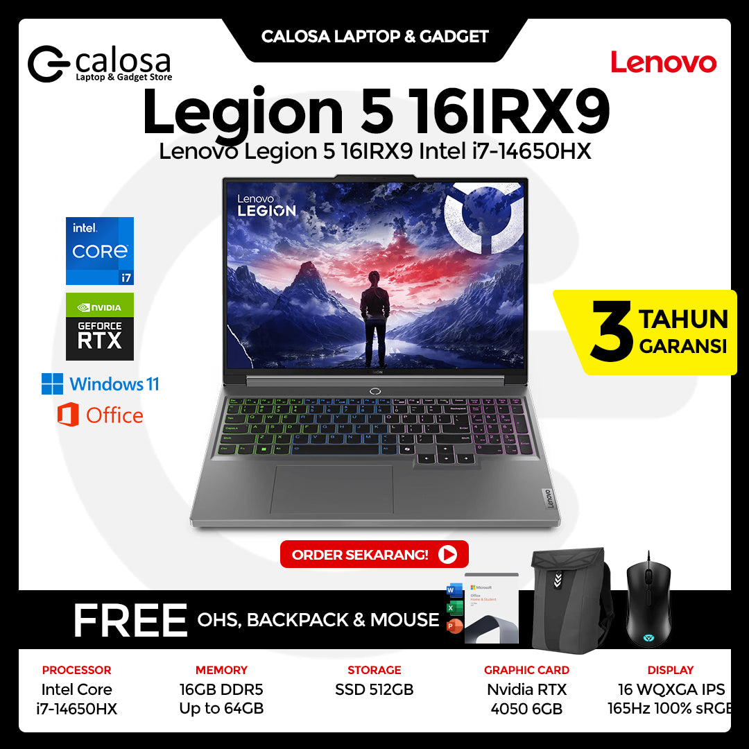 Lenovo Legion 5 16IRX9 - Intel® Core™ i7-14650HX (E-cores up to 3.70GHz