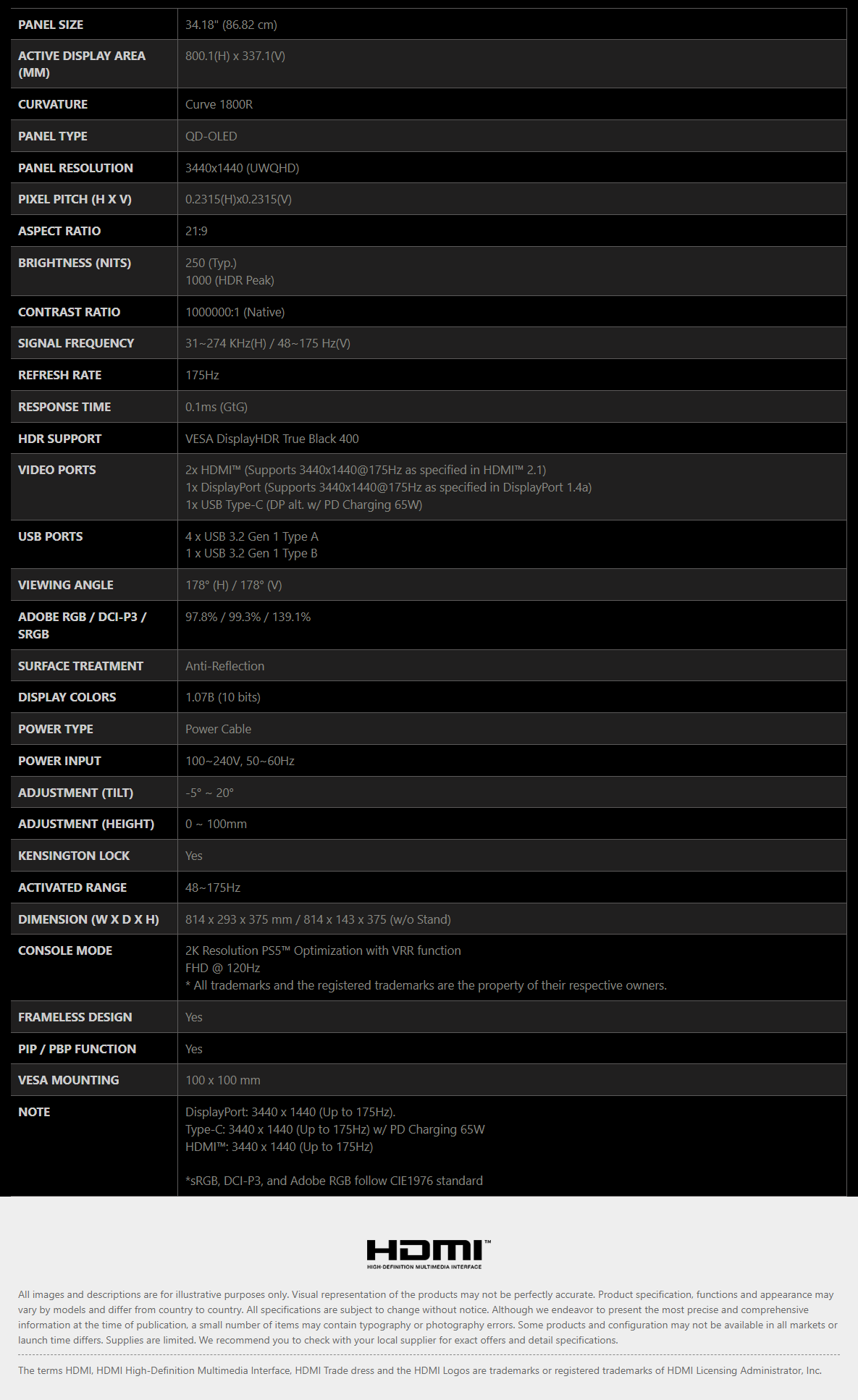 MEG 342C QD - 34Inch