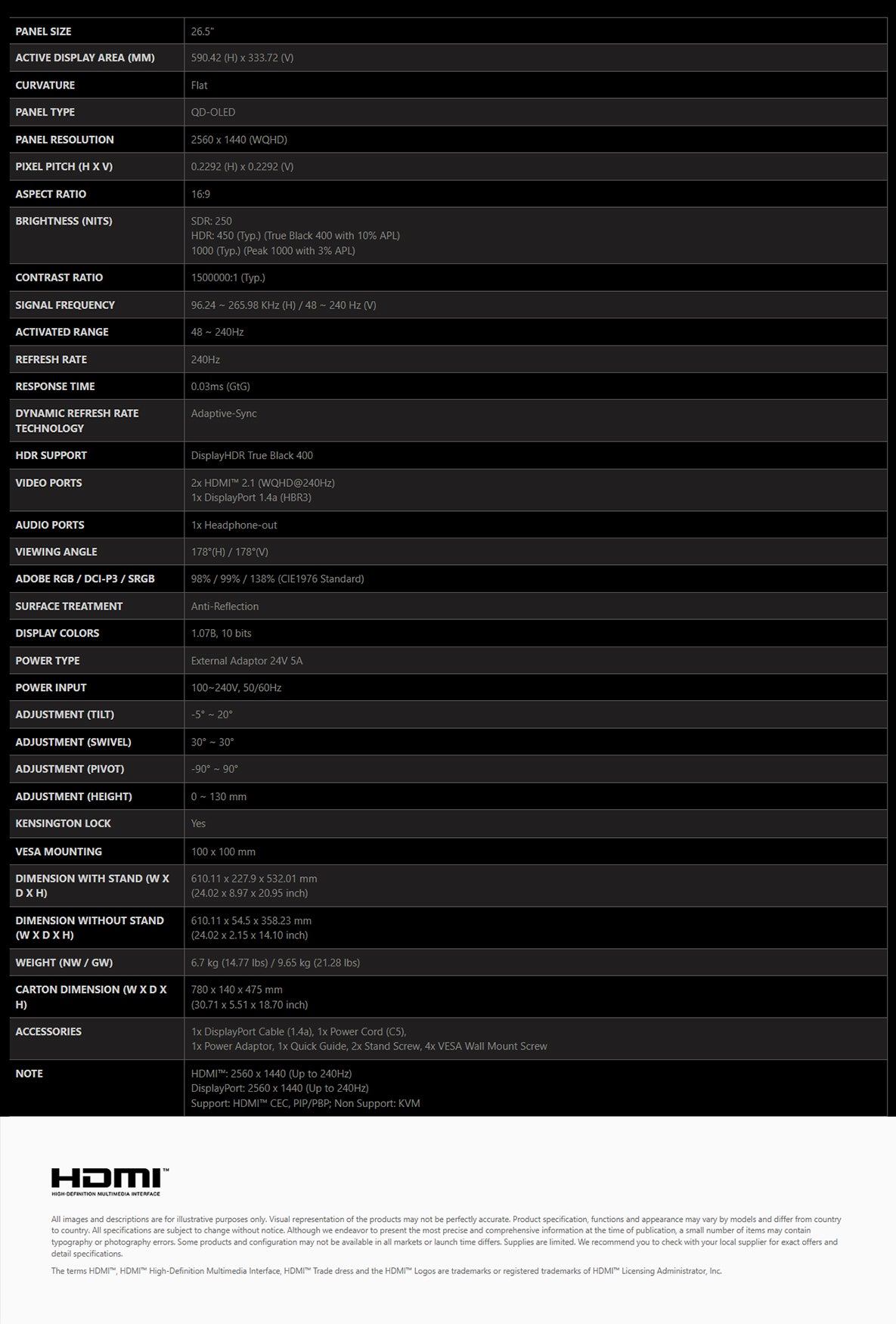 MAG 273QP - 26.5Inch
