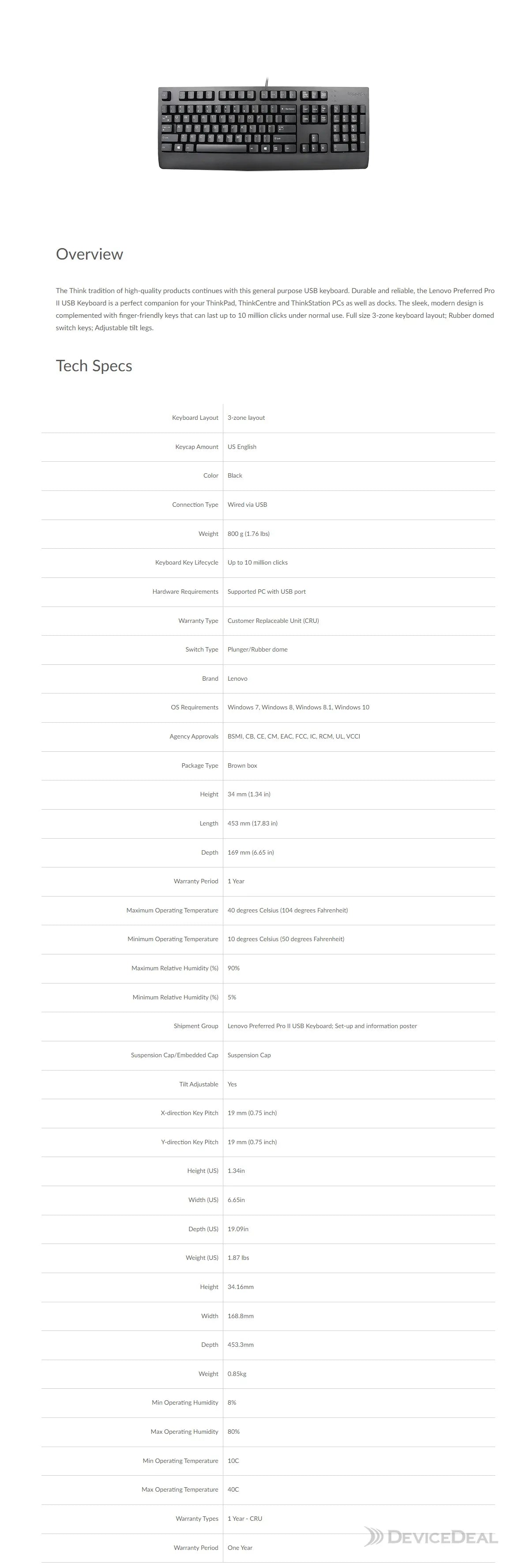 Lenovo Preferred Pro II USB Keyboard - French