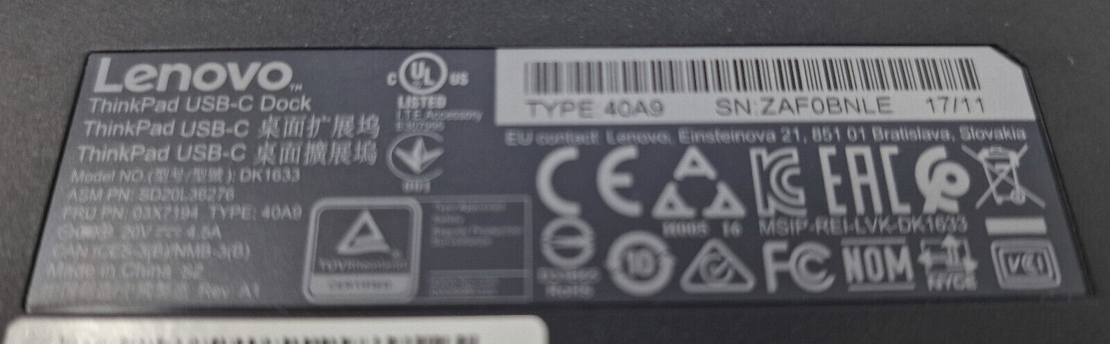 ThinkPad USB-C Dock