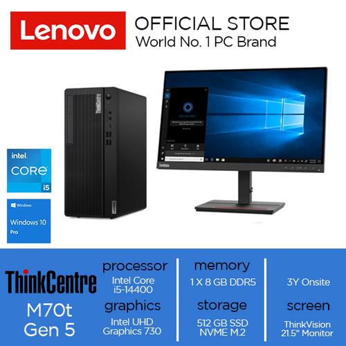 ThinkCentre M70t Gen 5 - Intel® Core™ i5-14500 vPro® (E-cores up to 3.70GHz