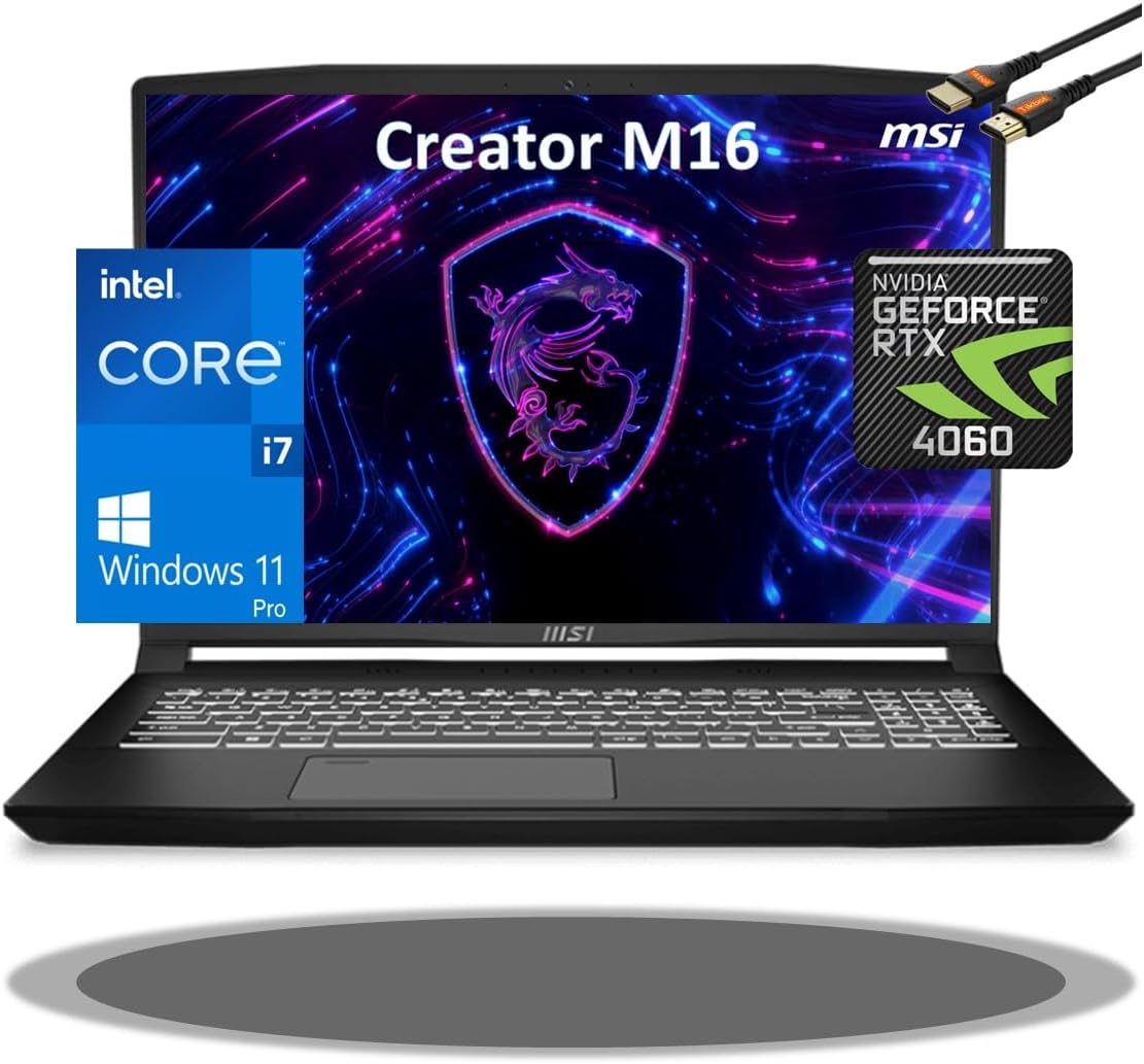 MSI CREATOR M16 16IN 16X10 60HZ QHD+ CONTENT CREATION LAPTOP INTEL CORE I9-13900H RTX 4050 16GB 1TB NVME SSD WIN 11 PRO