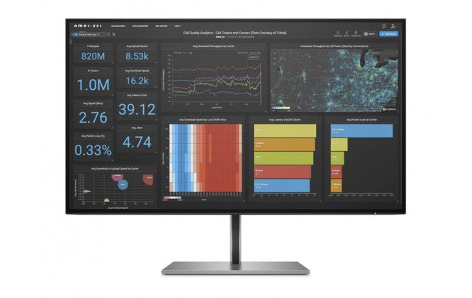 NEW HP Z27Q G5 DISPLAY 27 INCH IPS LCD 2560 X 1440 5 MS 8M TO 1 CONTRAST RATIO HDMI DISPLAY PORT TILT SWIVEL HEIGHT PIVOT 3 YEAR WARRANTY