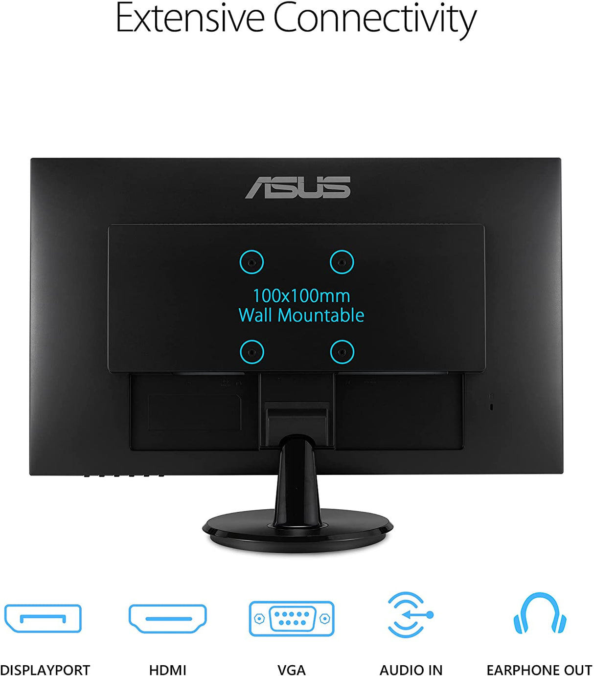 ASUS 27Inch 1080P Monitor (VA27DQ) - Full HD, IPS, 75Hz, Speakers, Adaptive