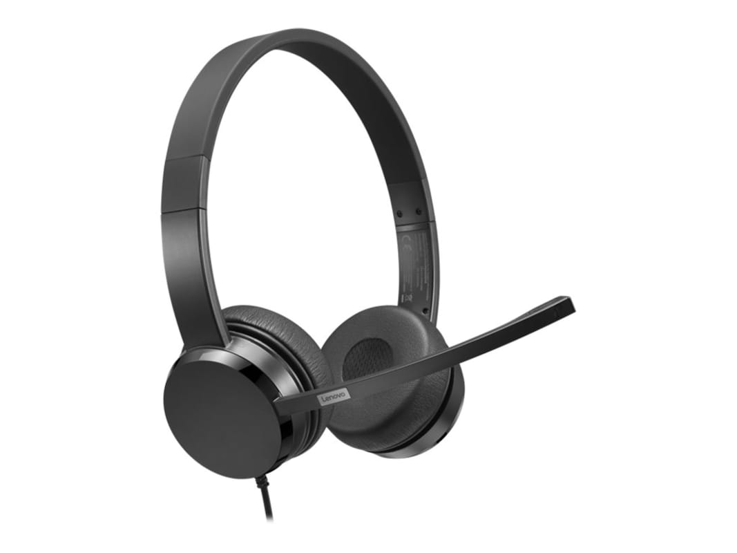 Lenovo USB - A Wired Stereo On-Ear Headset (with Control Box)