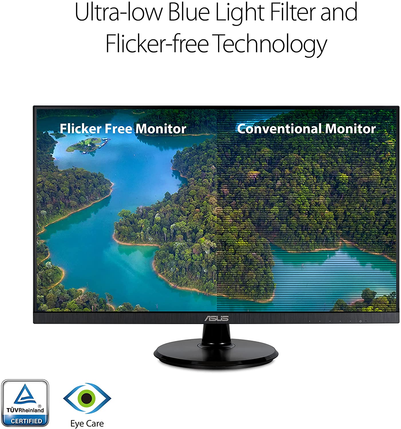 ASUS 27Inch 1080P Monitor (VA27DQ) - Full HD, IPS, 75Hz, Speakers, Adaptive