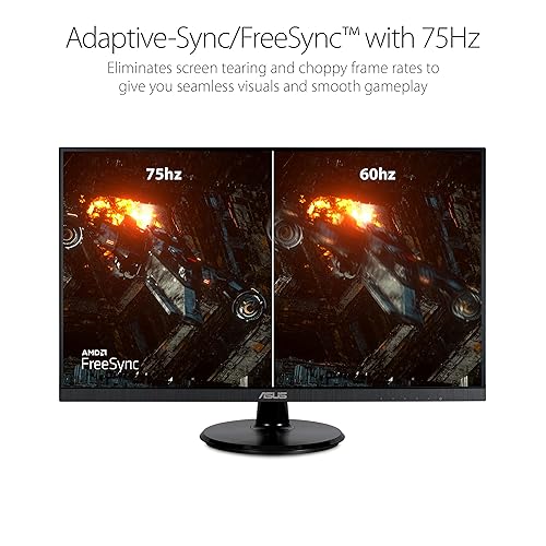 ASUS 27Inch 1080P Monitor (VA27DQ) - Full HD, IPS, 75Hz, Speakers, Adaptive