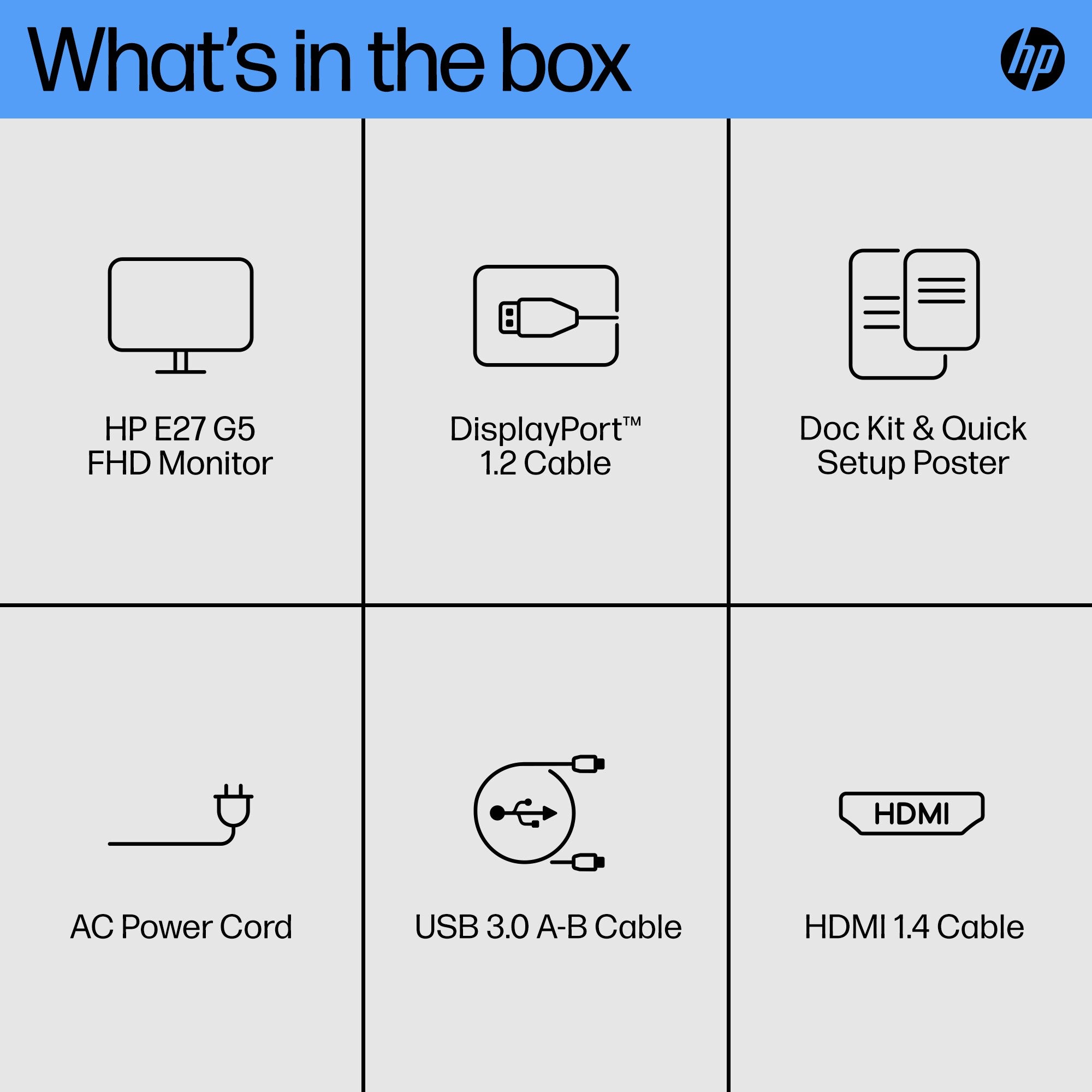 HP E27 G5 FHD Monitor - 27Inch, 27Inch