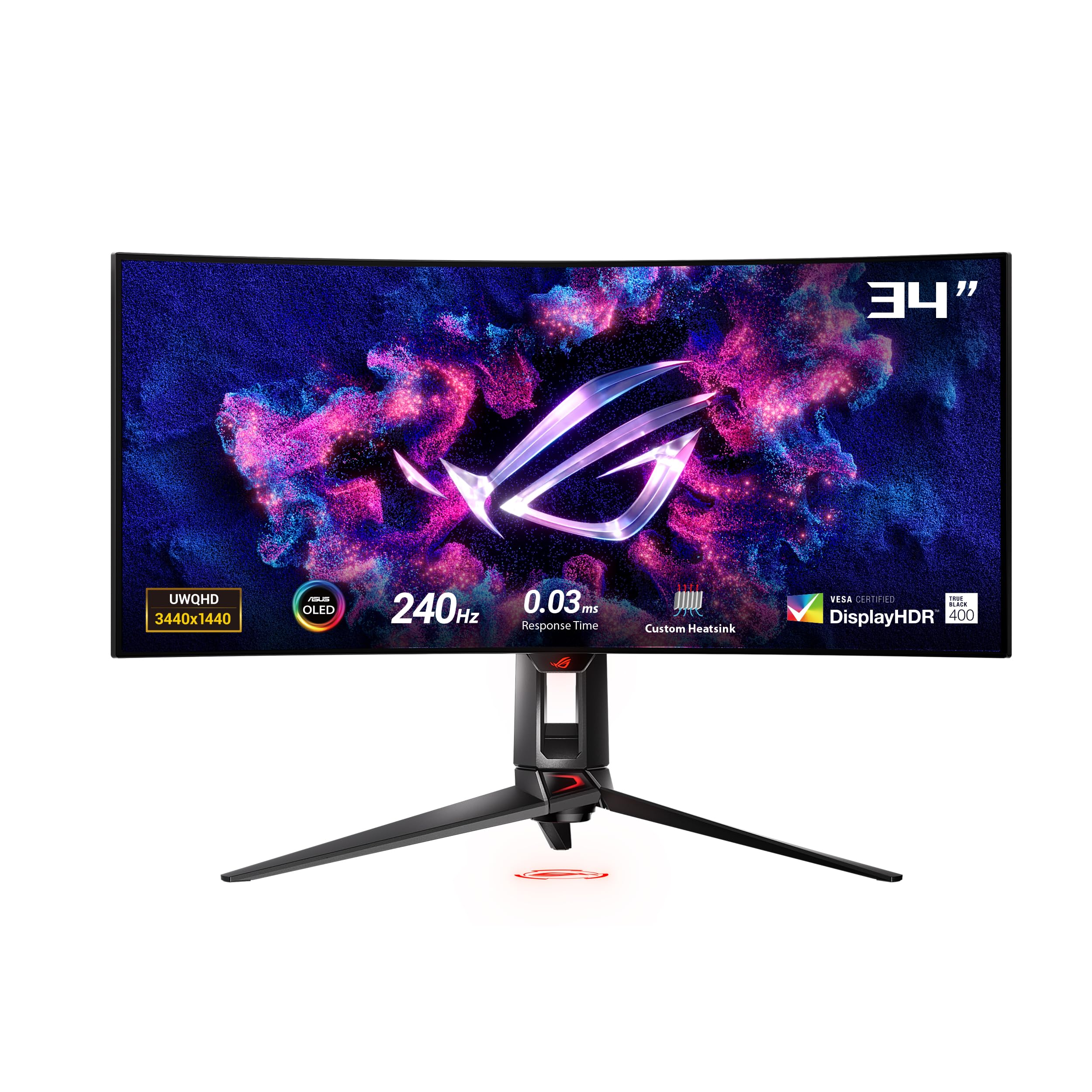ASUS ROG SWIFT 34Inch OLED ULTRAWIDE 800R CURVED GAMING MONITOR (PG34WCDM) 21:9 (3440 X 1440)
