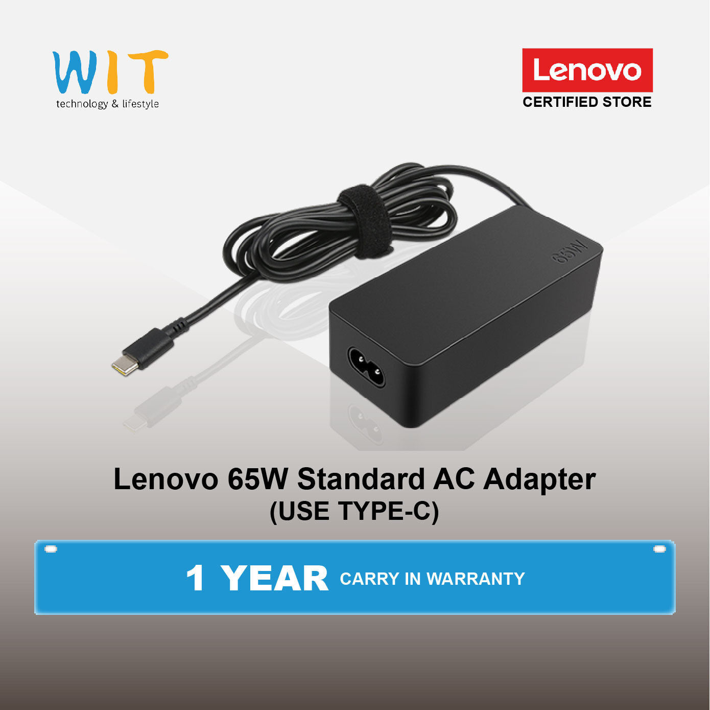 Lenovo 65W Standard AC Adapter (USB Type-C)- US/Can/Mex