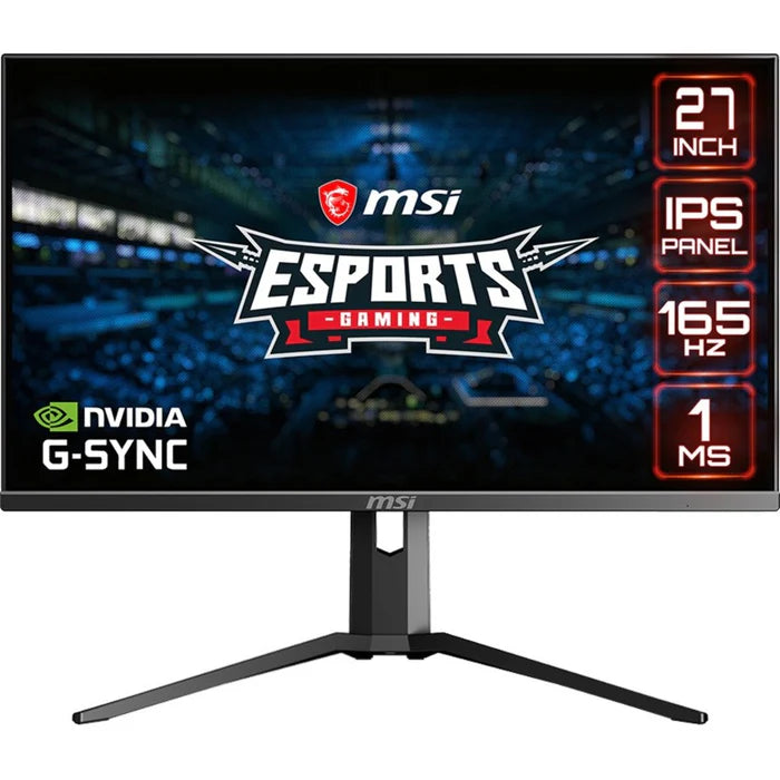 Metallic Black - Sync Compatible, HDR Ready , 16:9, 165Hz, 0.3112mm, 1.07B (8bits + FRC), 300cd / m2, 3000:1, 1ms (GTG), 2 HDMI (v2.0b), 1 Displayport (v1.2a), 2 x USB 2.0 (Type A) + 1 x USB 2.0 (Type B; PC to MNT),...