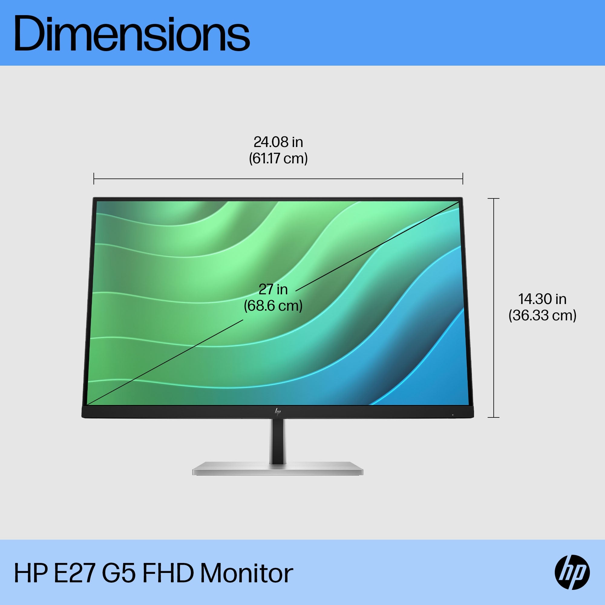 HP E27 G5 FHD Monitor - 27Inch