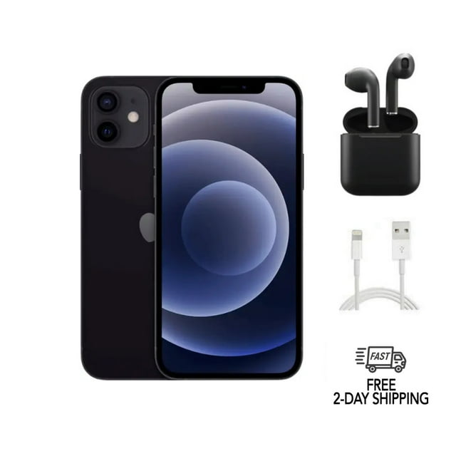 Certified Renewed Grade B (Good) Apple iPhone 12 (A2172) 64GB 6.1 - inch (2020) Black, Unlocked, 90day Computerland Warranty Refurb