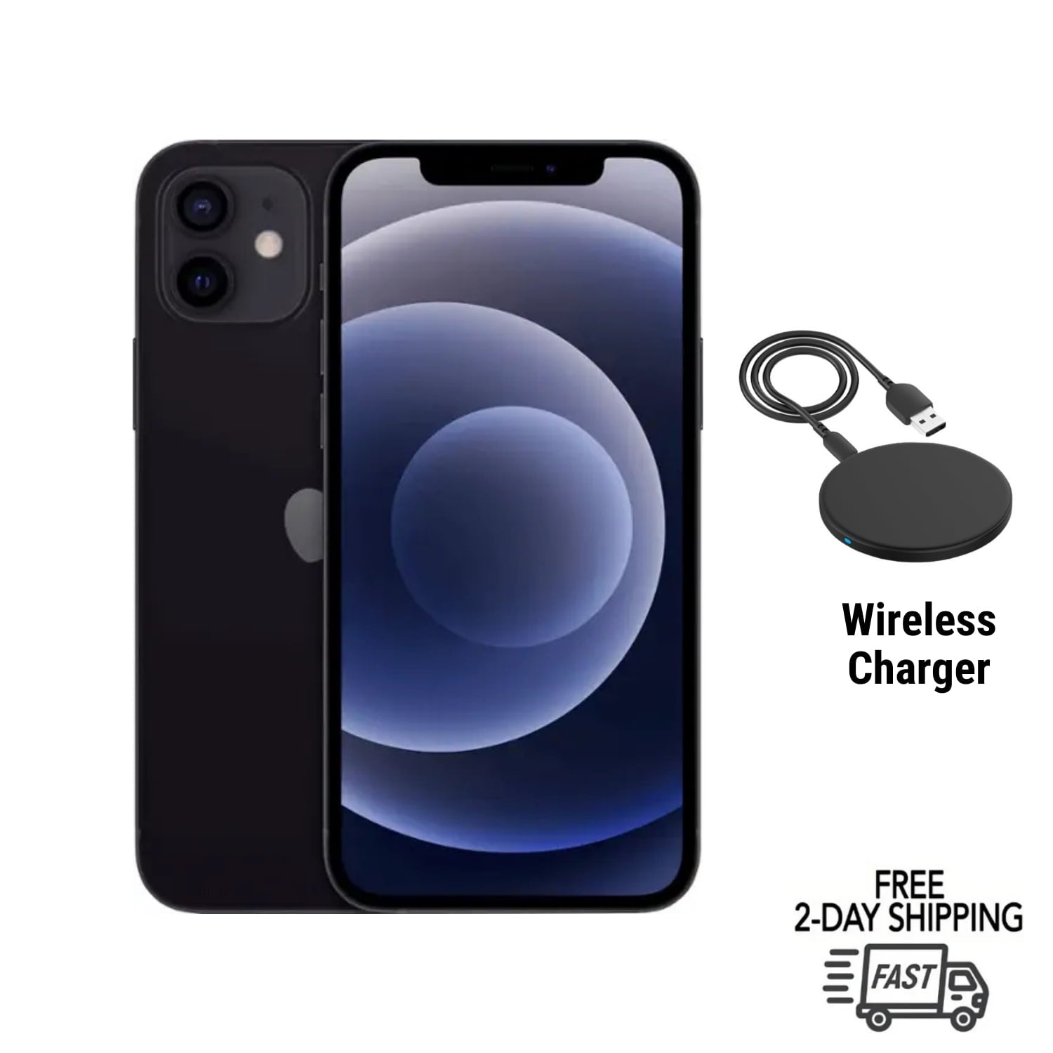 Certified Renewed Grade C (Acceptable) Apple iPhone 12 (A2172) 64GB 6.1 - inch (2020) Black, Unlocked, 90day Computerland Warranty Refurb