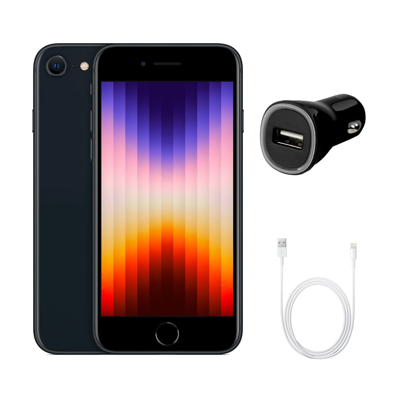 Certified Renewed Grade C (Acceptable) Apple iPhone SE (3rd Gen) (A2595) 128GB 4.7 - inch (2022) Midnight, Unlocked, 90day Computerland Warranty Refurb