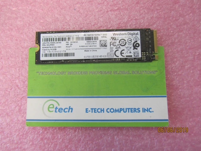 Lenovo 512GB PCIe NVMe M.2 SSD