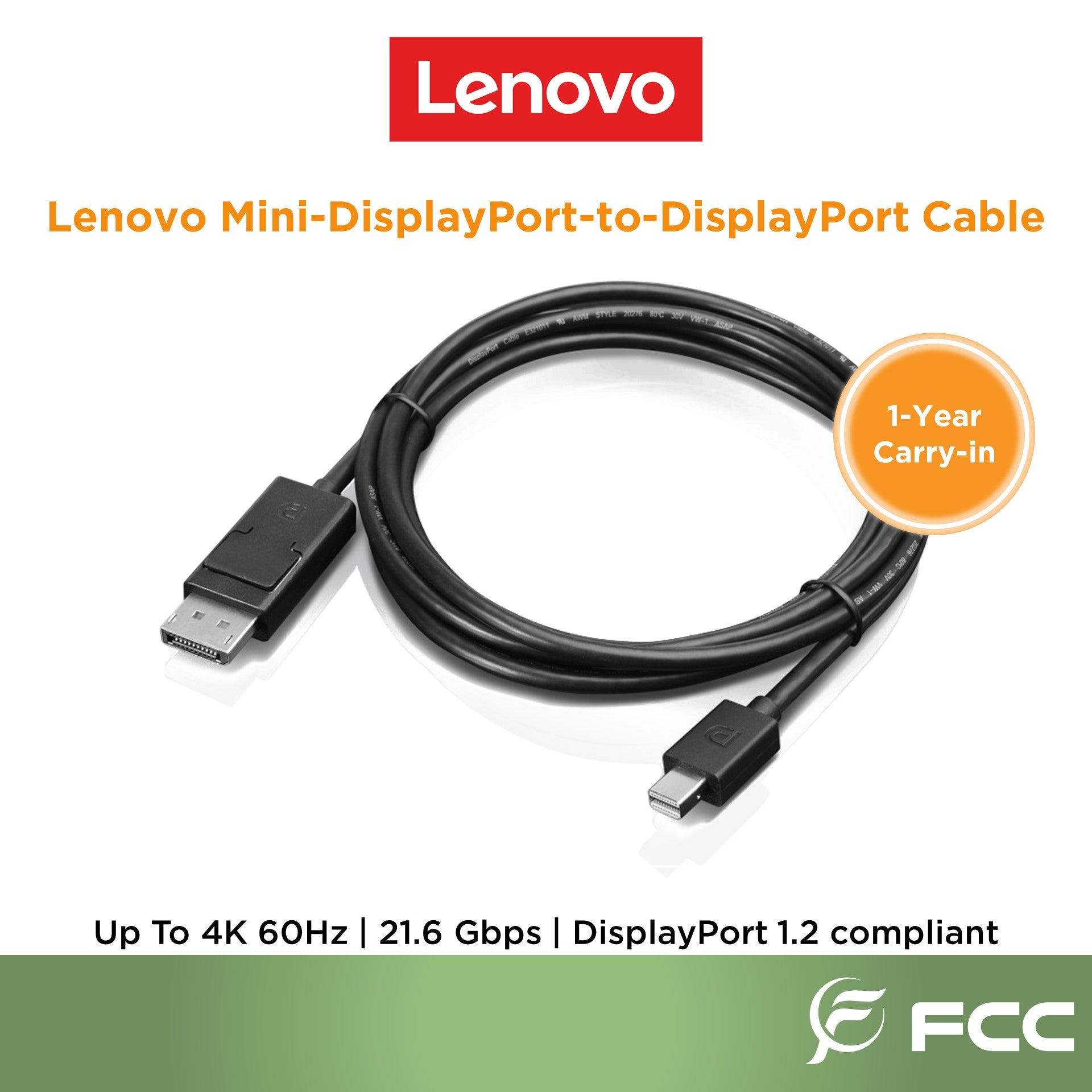 Lenovo Mini DisplayPort to DisplayPort Cable