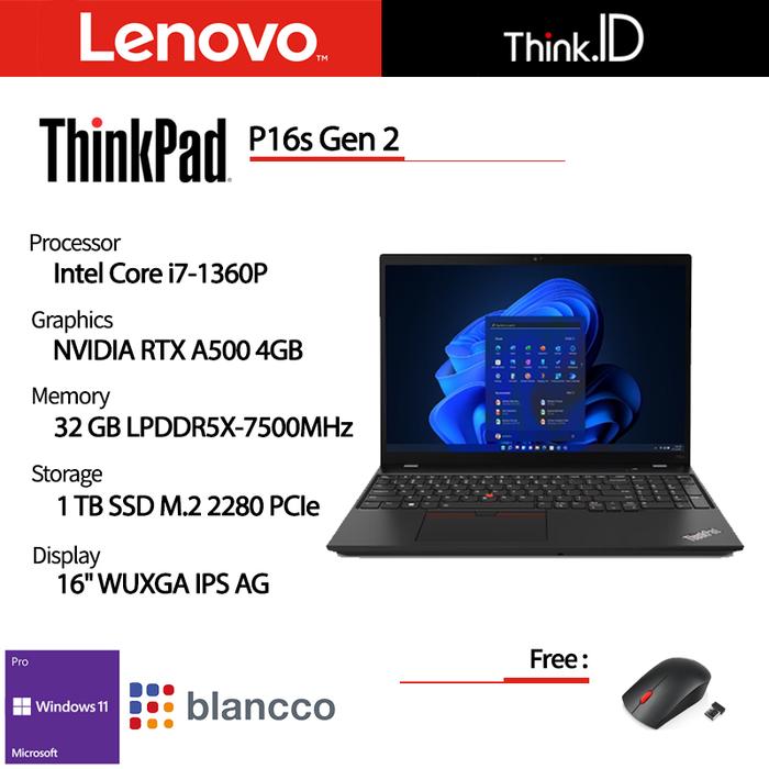 ThinkPad P16s G2 - 16", 64GB, 1TB SSD