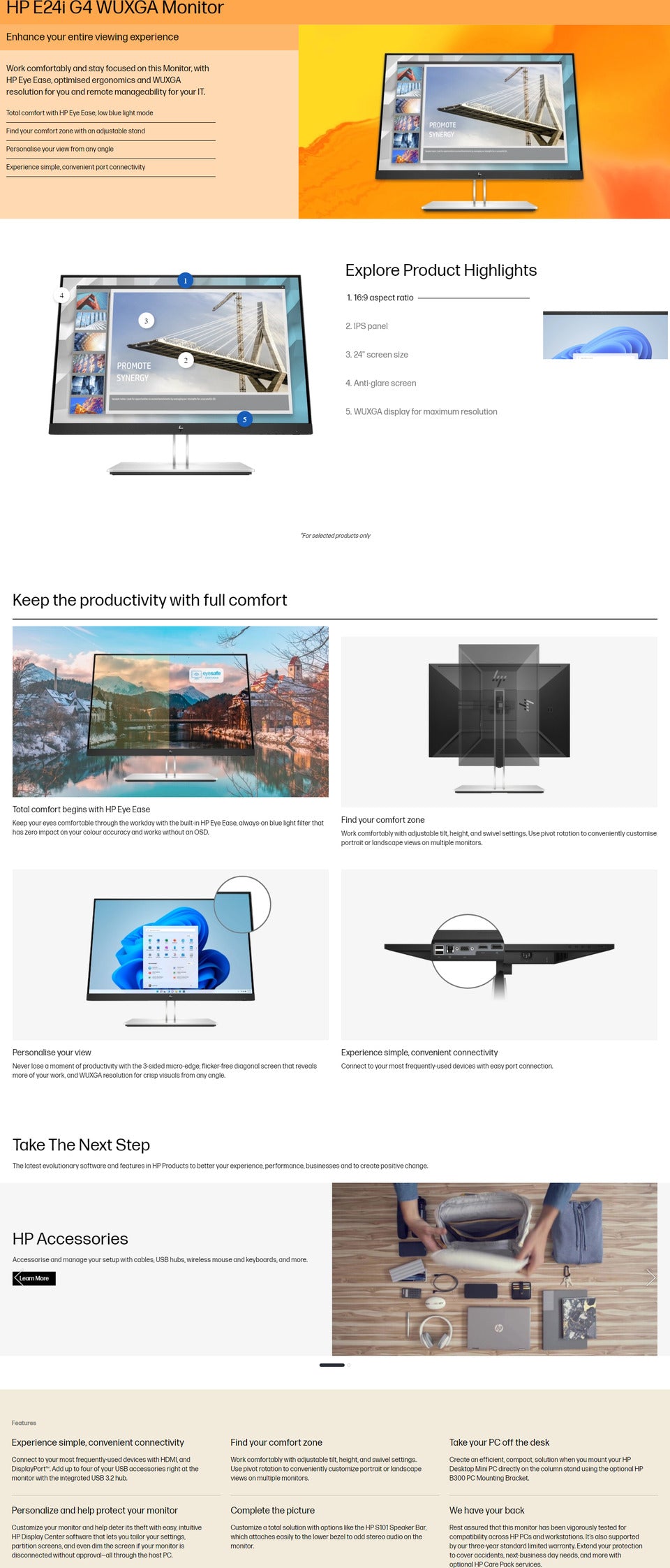 NEW HP E24i G4 WUXGA Monitor