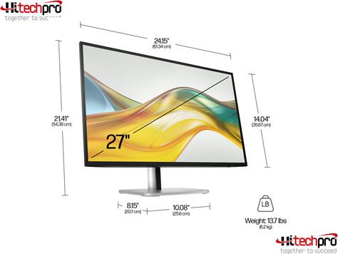 HP Series 5 Pro 27Inch QHD Monitor - 527pq, LCD Monitor, Flat