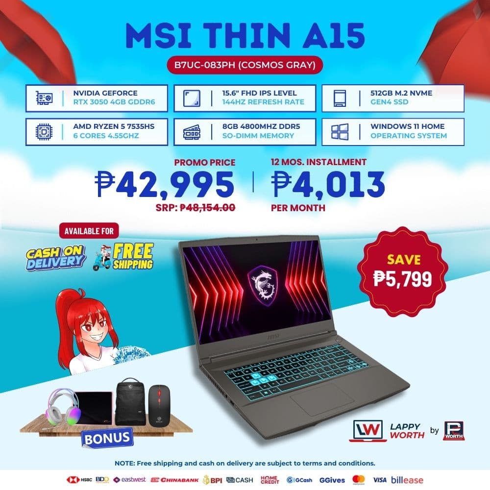 Thin A15 B7UC - 3.3GHz, 15.6Inch