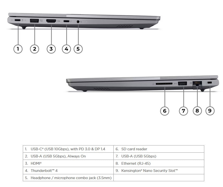 Lenovo ThinkBook 14 G8 IRL - Intel® Core™ 5 210H (E-cores up to 3.60GHz