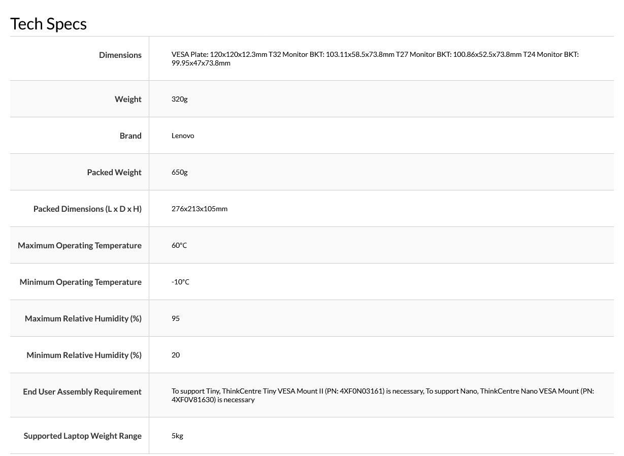 ThinkCentre Tiny Clamp