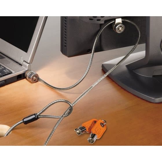 Kensington ClickSafe Keyed Twin Laptop Lock (Standard) - Tablet/Slice Conflict